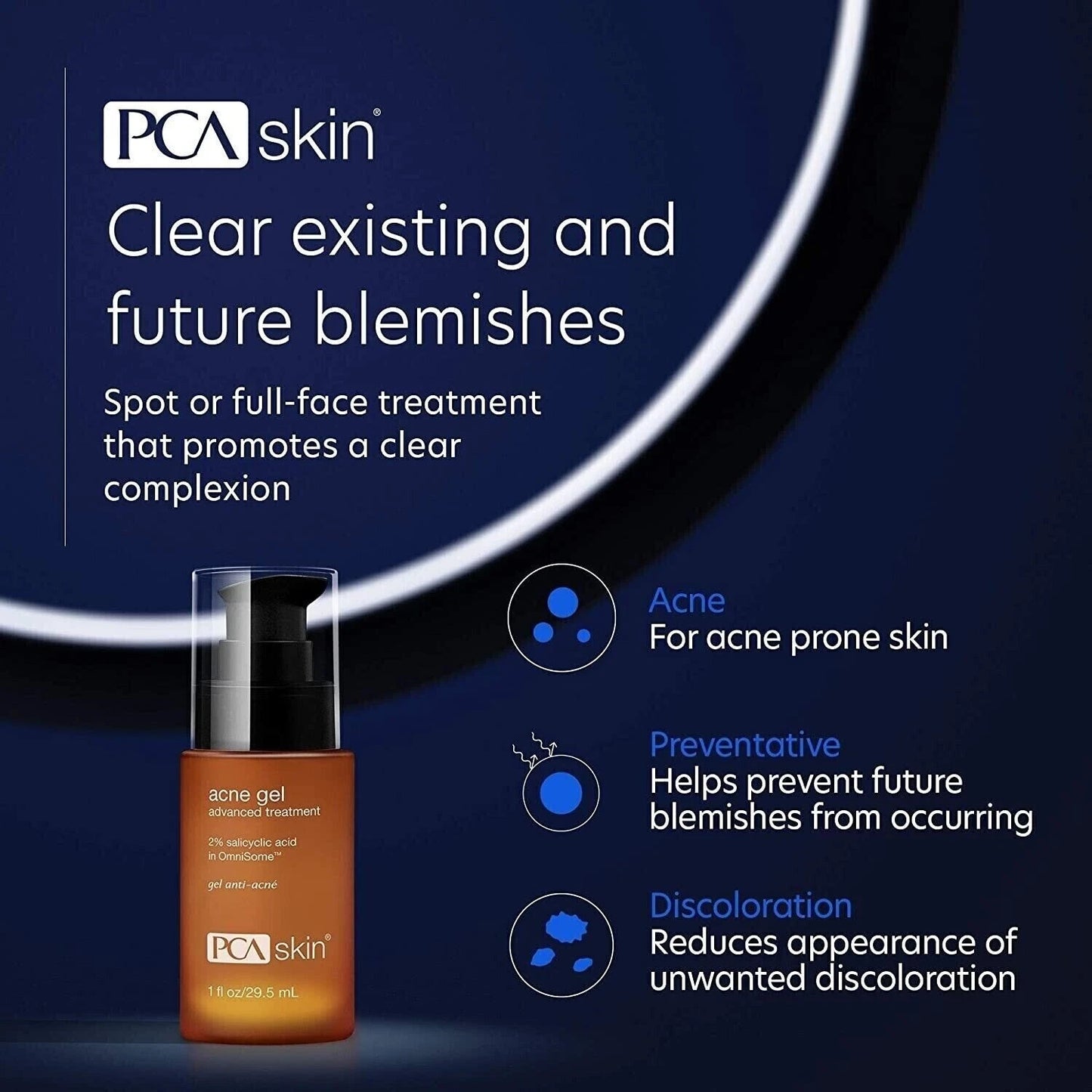 PCA SKIN Acne Gel 1 fL oz., Acne Spot Treatment, 2% Salicylic Acid Serum